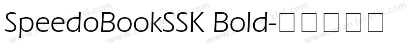 SpeedoBookSSK Bold字体转换